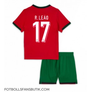 Portugal Rafael Leao #17 Replika Hemmatröja Barn EM 2024 Kortärmad (+ Korta byxor)